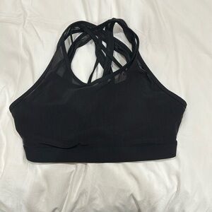 Fabletics medium support sports bra with cross back design